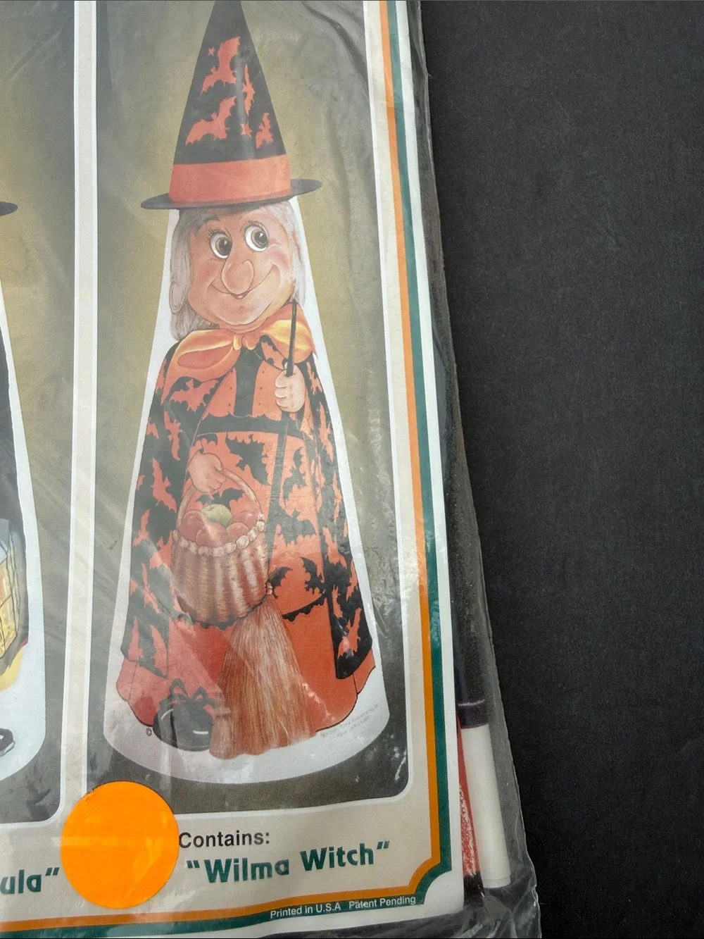 Vintage 1970s  Wilma Witch Halloween Lawn Decoration & Plant Plastic Cover